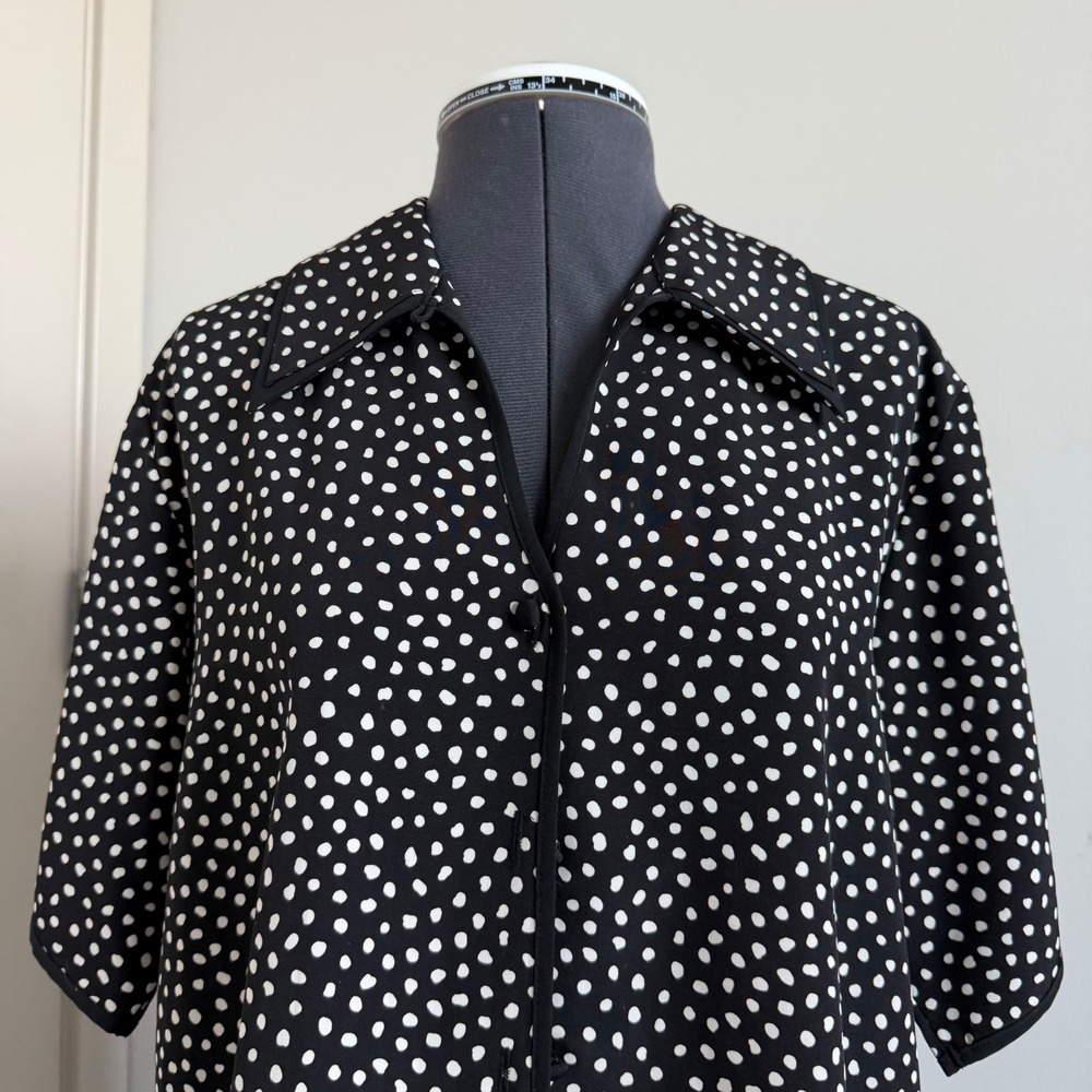 Vintage 90s Polka Dot Button Front Top